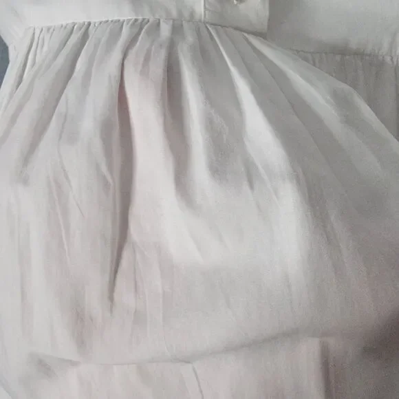 RHODE Dress Size Med White Nisha Puff-Sleeve Cotton Poplin Pockets Unlin… - Picture 13 of 16